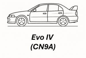 Evo 4 Line Art with Caption