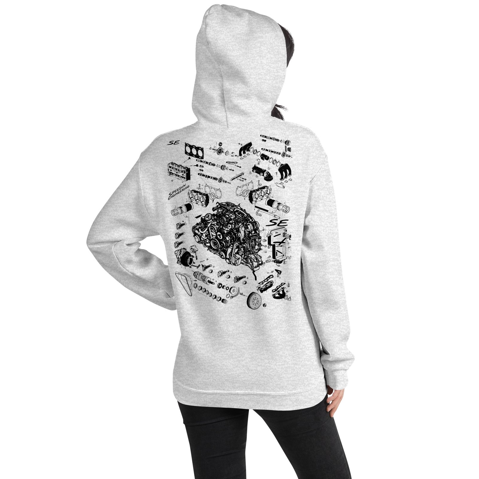 Speedin Engineering Flat-Six Blueprint Hoodie - Image 12