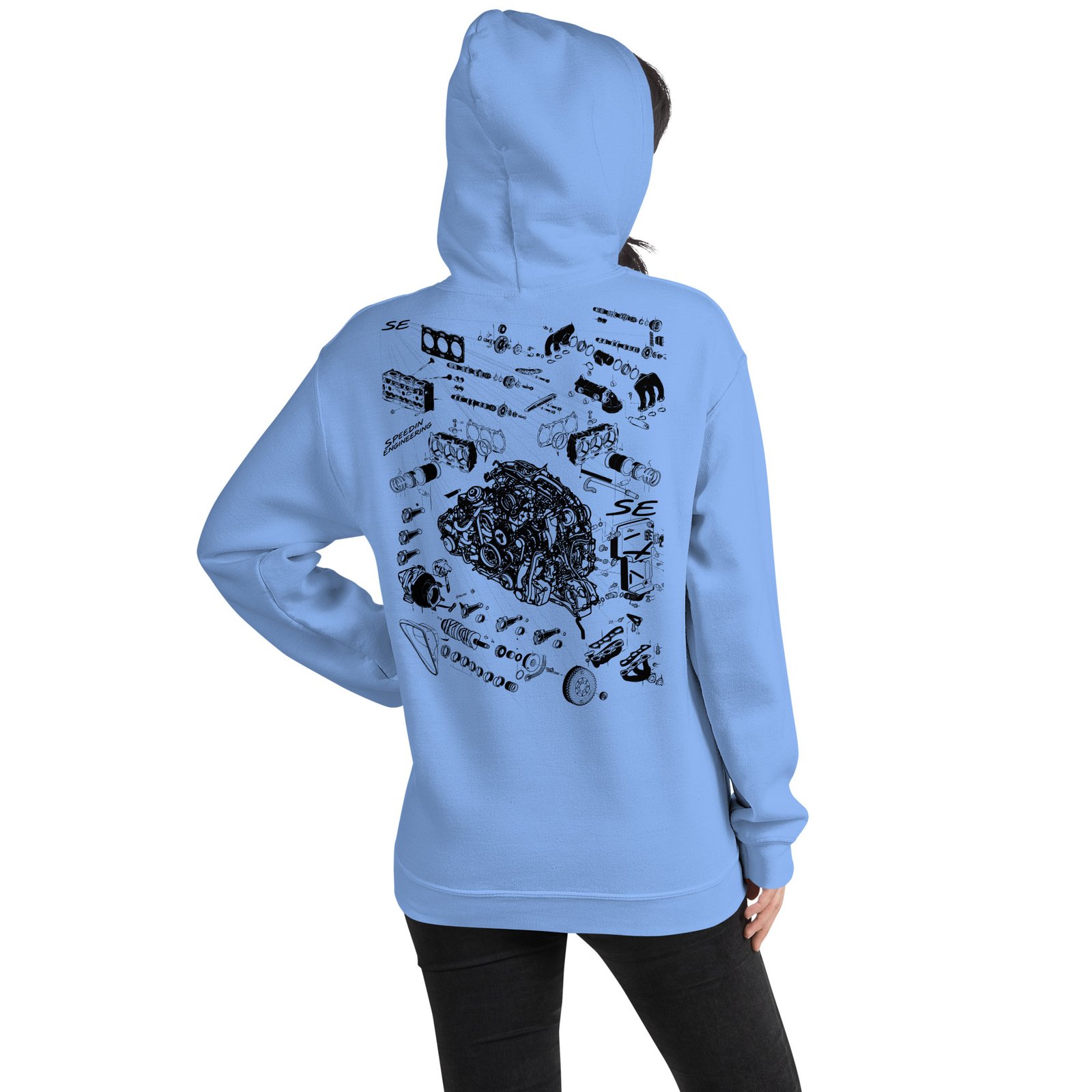 Speedin Engineering Flat-Six Blueprint Hoodie - Image 7