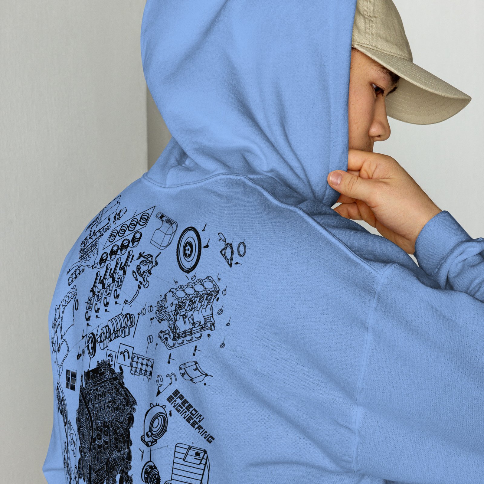 Speedin Engineering 4G63 Blueprint Hoodie - Image 27