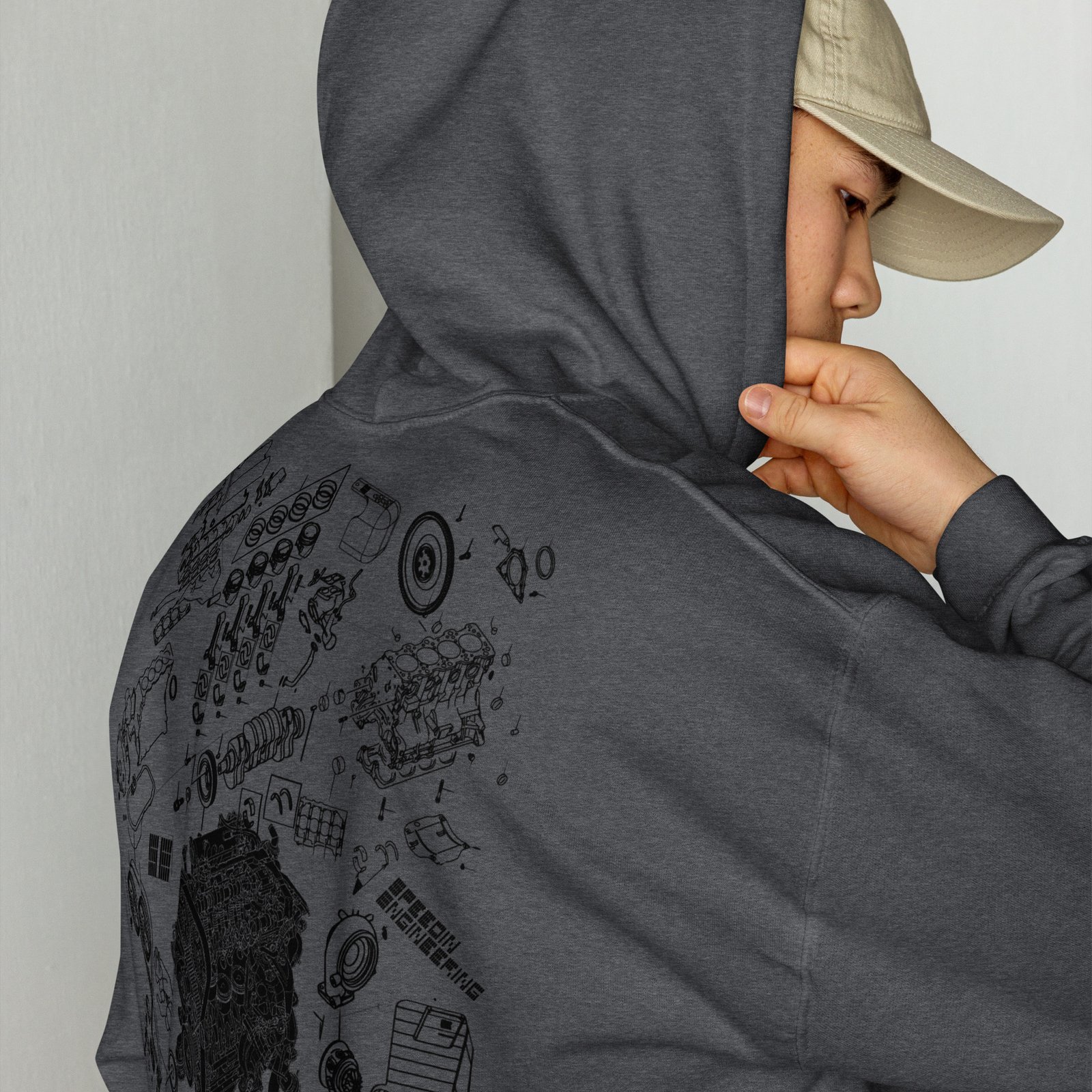 Speedin Engineering 4G63 Blueprint Hoodie - Image 15