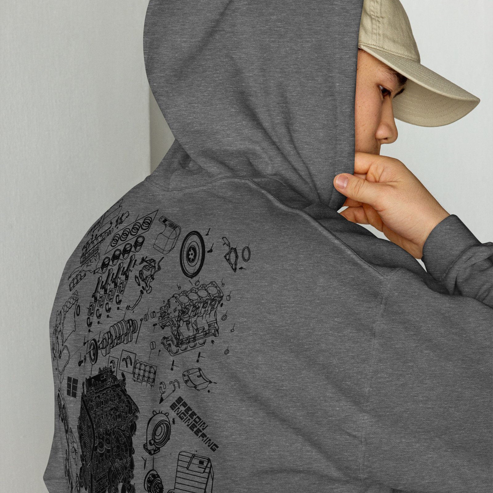 Speedin Engineering 4G63 Blueprint Hoodie - Image 19