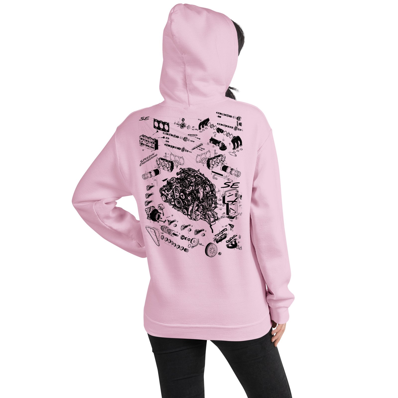 Speedin Engineering Flat-Six Blueprint Hoodie - Image 10