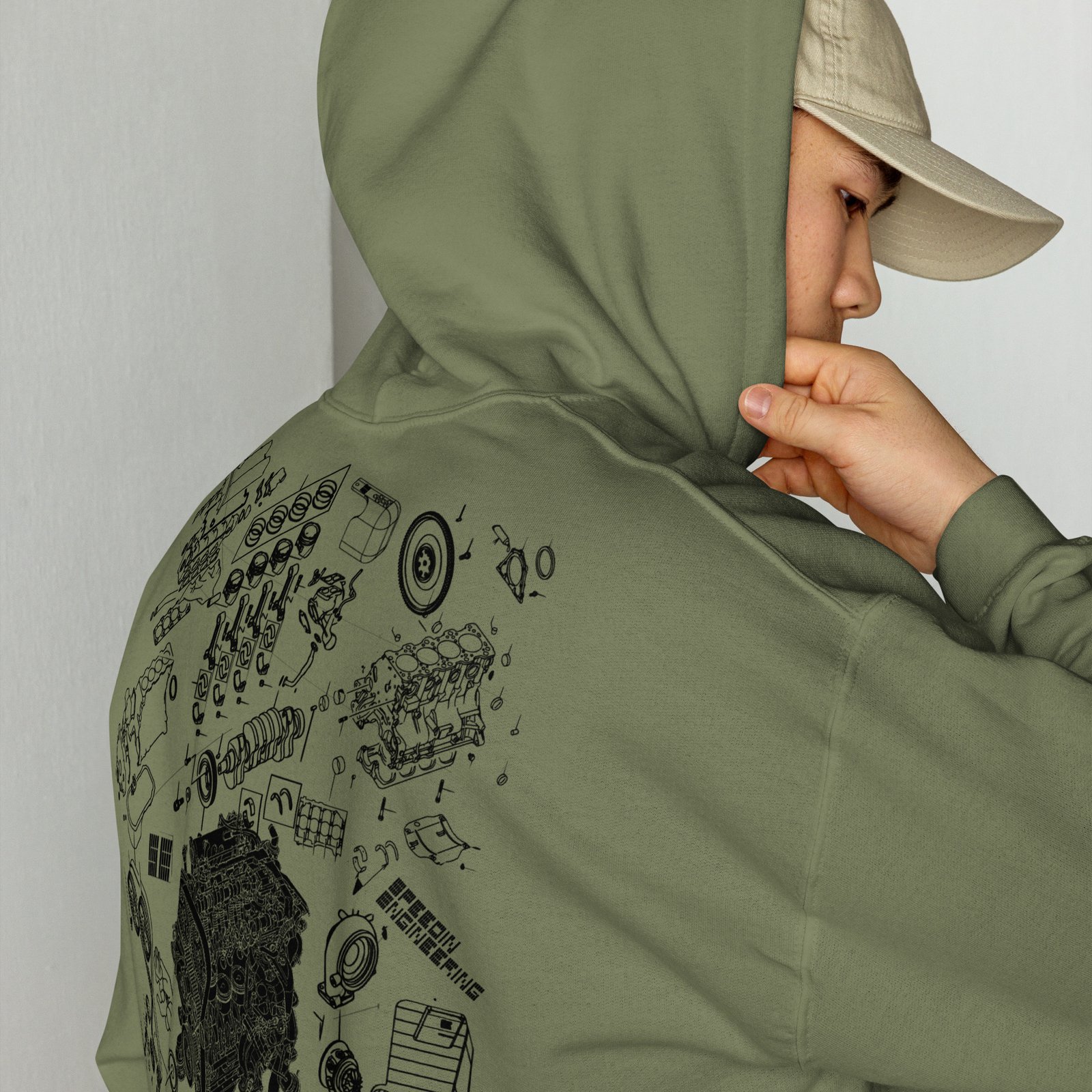 Speedin Engineering 4G63 Blueprint Hoodie - Image 23