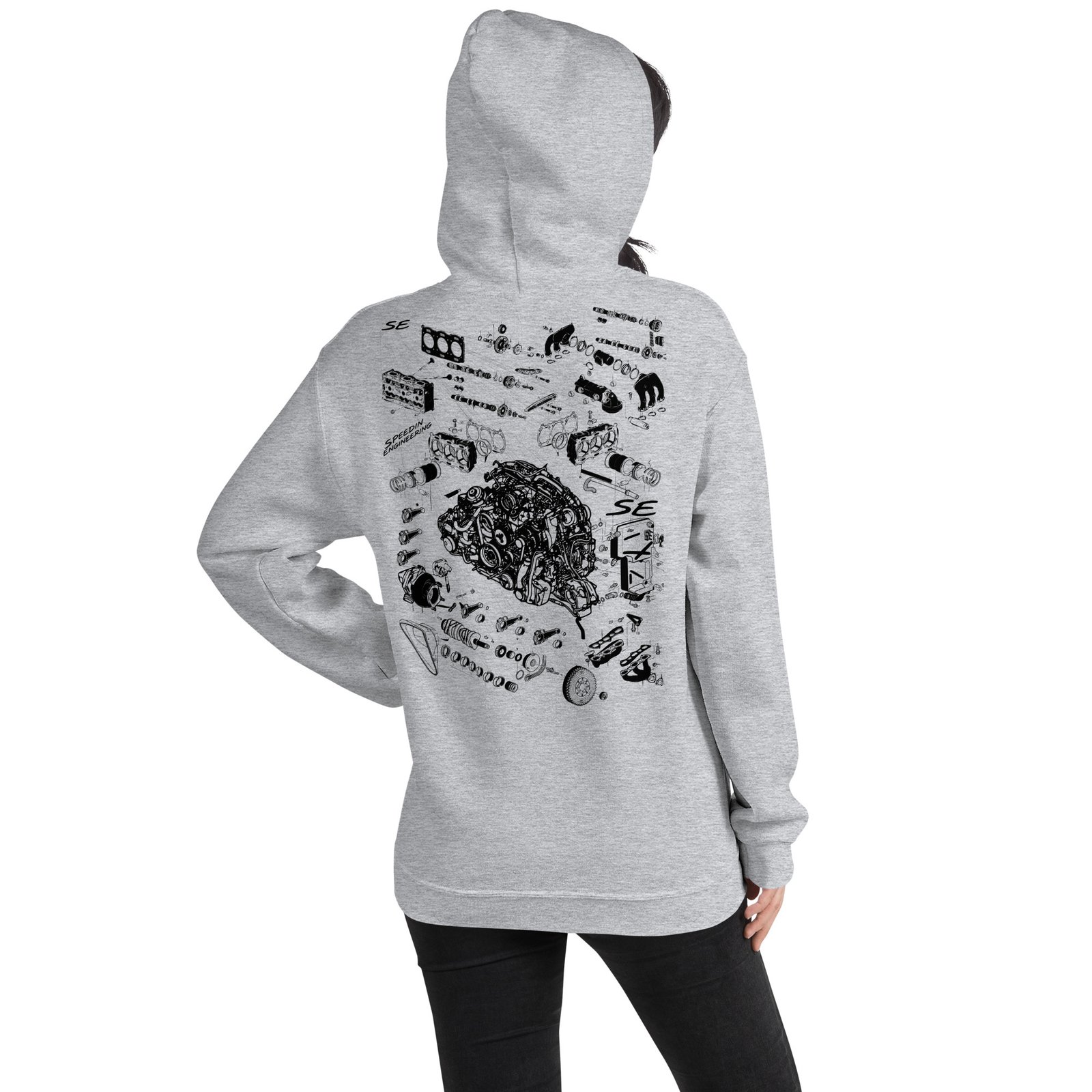 Speedin Engineering Flat-Six Blueprint Hoodie - Image 5